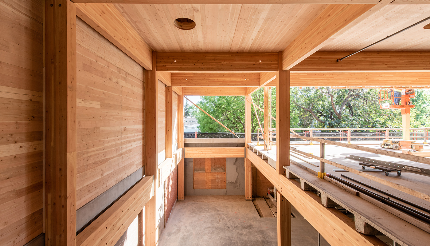 Mass Timber: Lessons Learned from DPR Construction Projects Mass timber installation in progress